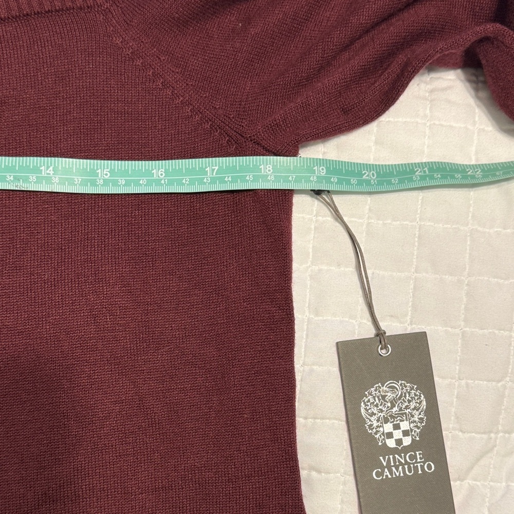 Vince Camuto burgandy sweater NWT sz M   D7 - Picture 5 of 6
